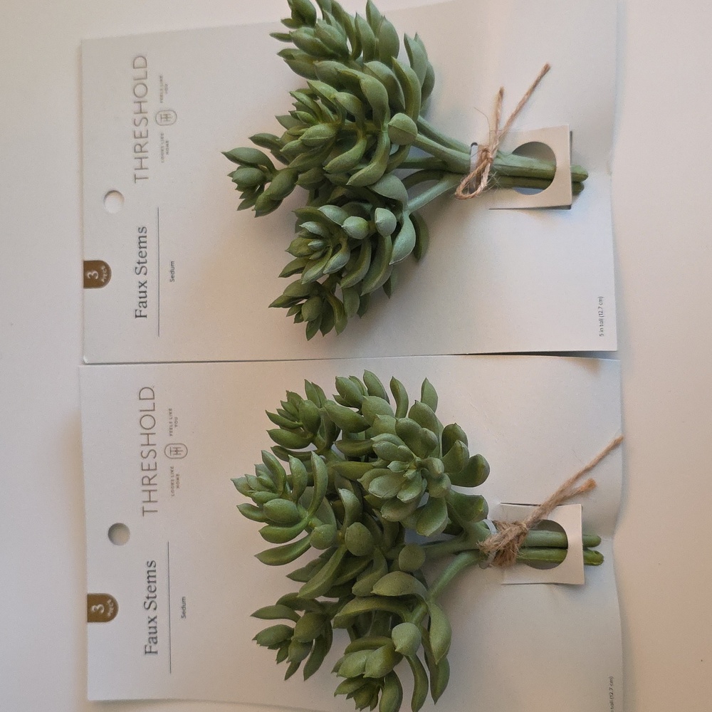 Threshold Succulent Faux 5" Stems 3 Piece Per Package, 2 Packages Included
